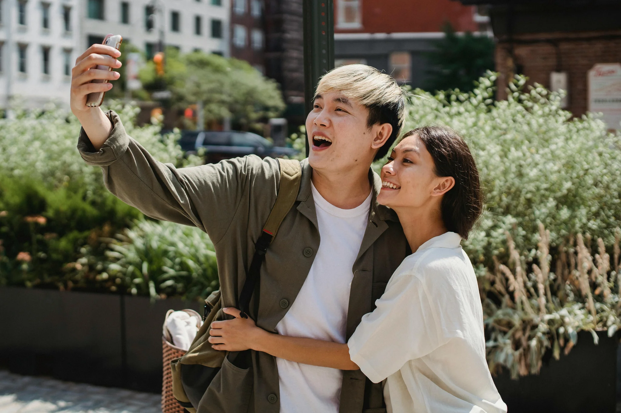 Social media video content on smartphone